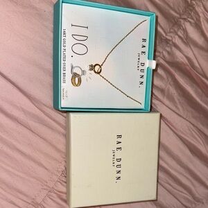 Rae Dunn Gold 'I Do' Necklace with Silver Accents